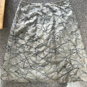 Oilily gorgeous silver and blue threaded A-line skirt, size 40